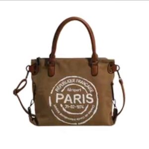 Brown Paris Tote Bag